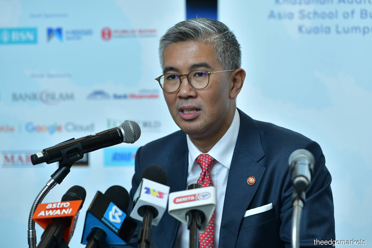 The country is not facing a financial or economic crisis as in the years 1998, 2009 and 2020, as during those years gross domestic product (GDP) contracted, Tengku Zafrul stressed, adding that the Government is confident that this year’s GDP growth will surpass the original projection of between 5.3% and 6.3%. (Photo by Zahid Izzani Mohd Said/The Edge)